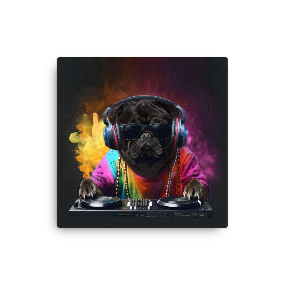 DJ Pug Canvas
