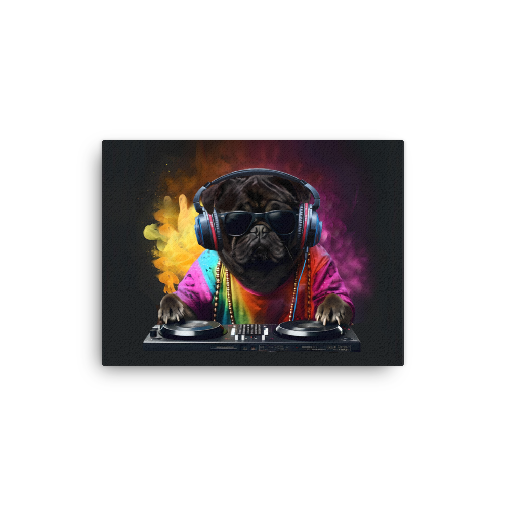 DJ Pug Canvas