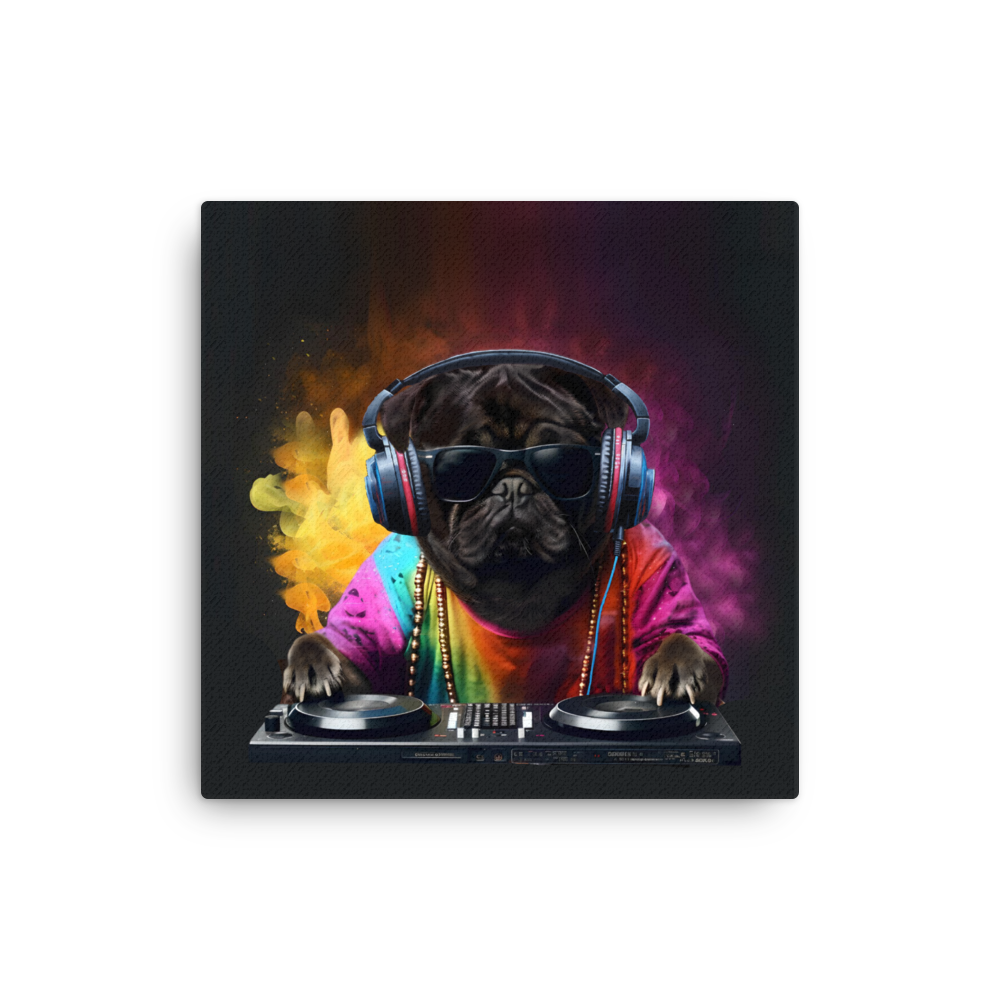 DJ Pug Canvas