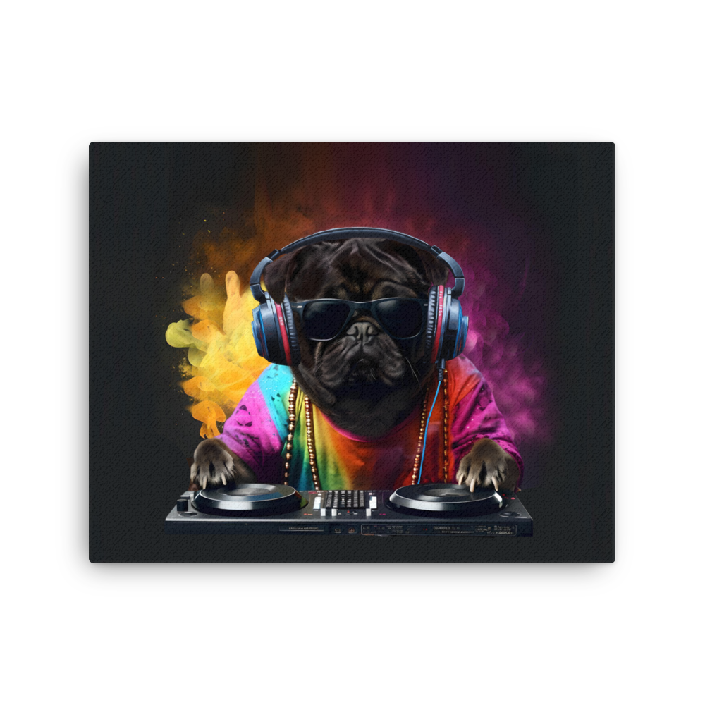 DJ Pug Canvas
