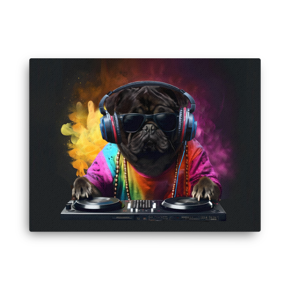 DJ Pug Canvas