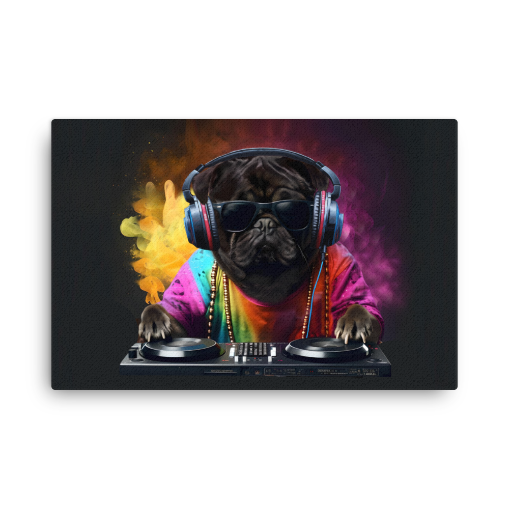 DJ Pug Canvas