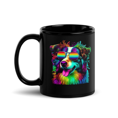 Border Collie Black Mug