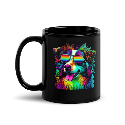 Border Collie Black Mug