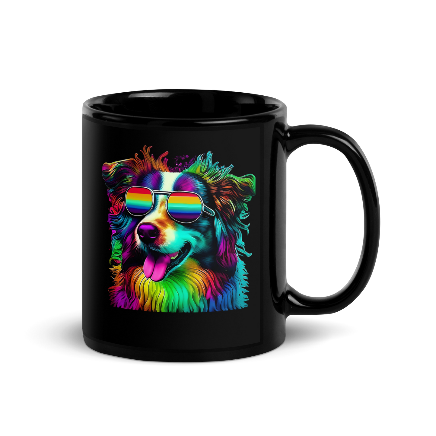 Border Collie Black Mug