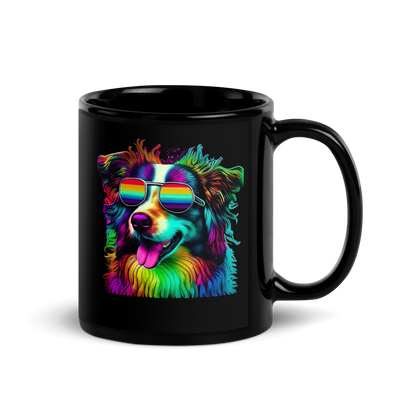 Border Collie Black Mug