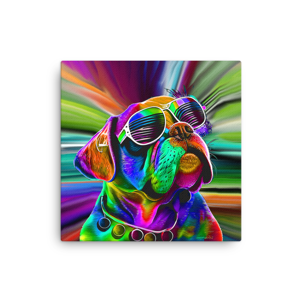 Psychedelic Boxer Canvas