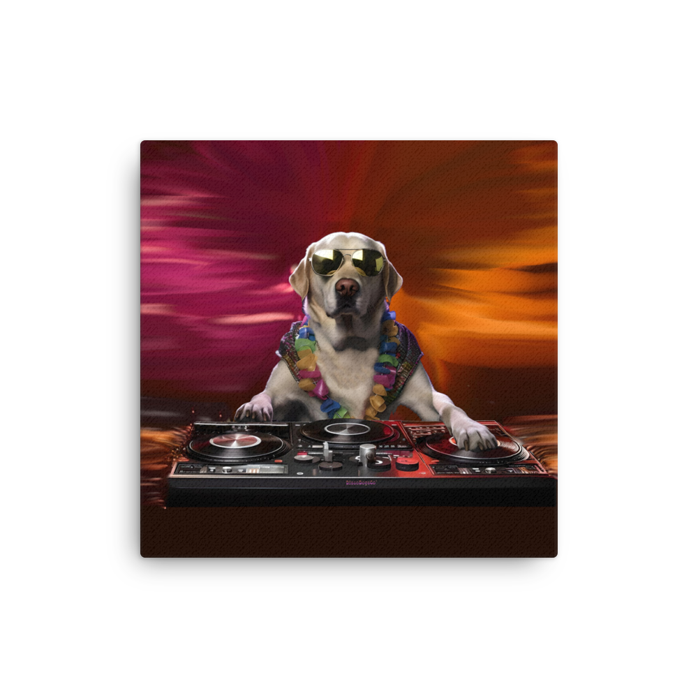 DJ Golden Labrador Canvas