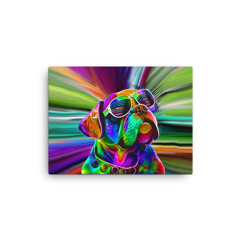 Psychedelic Boxer Canvas