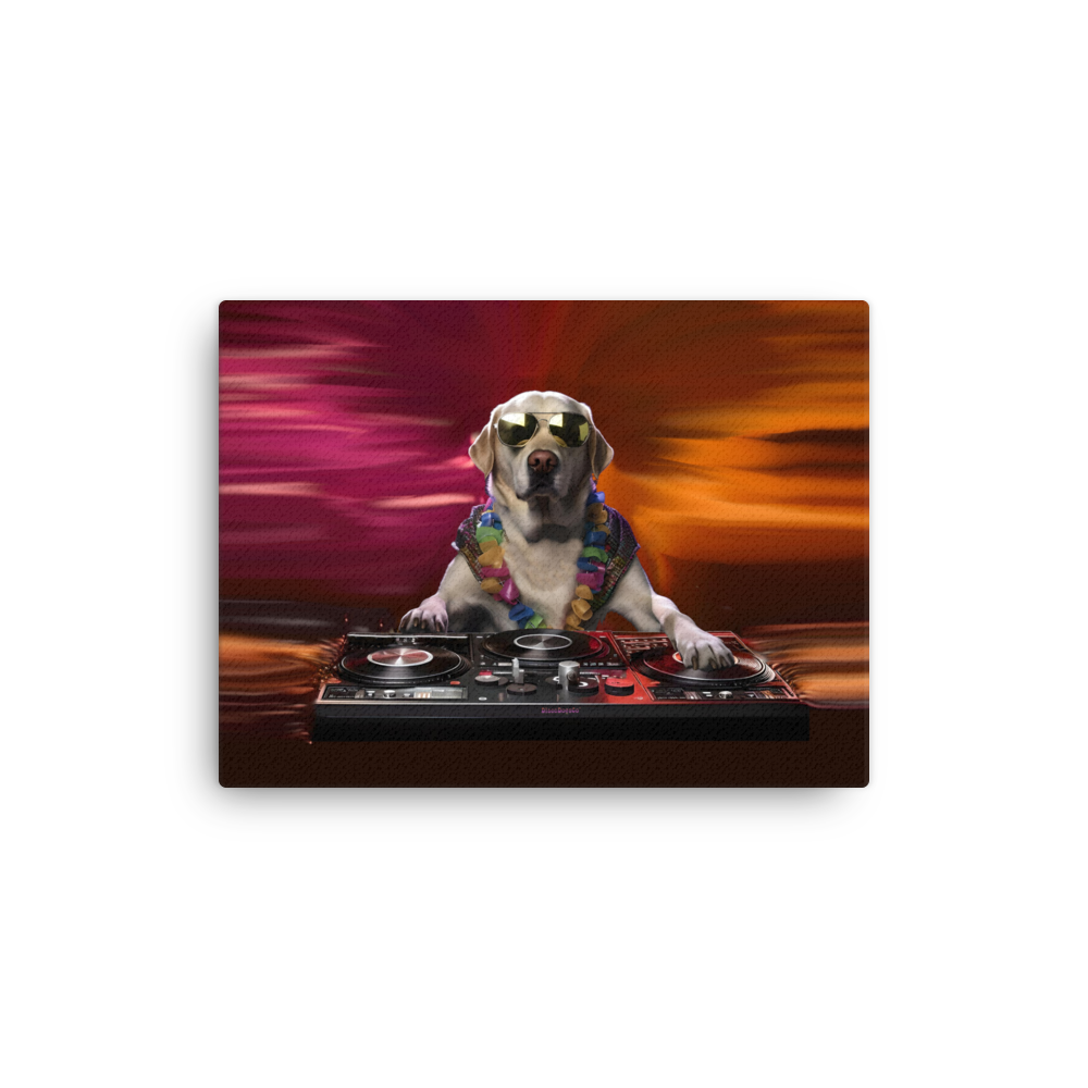 DJ Golden Labrador Canvas