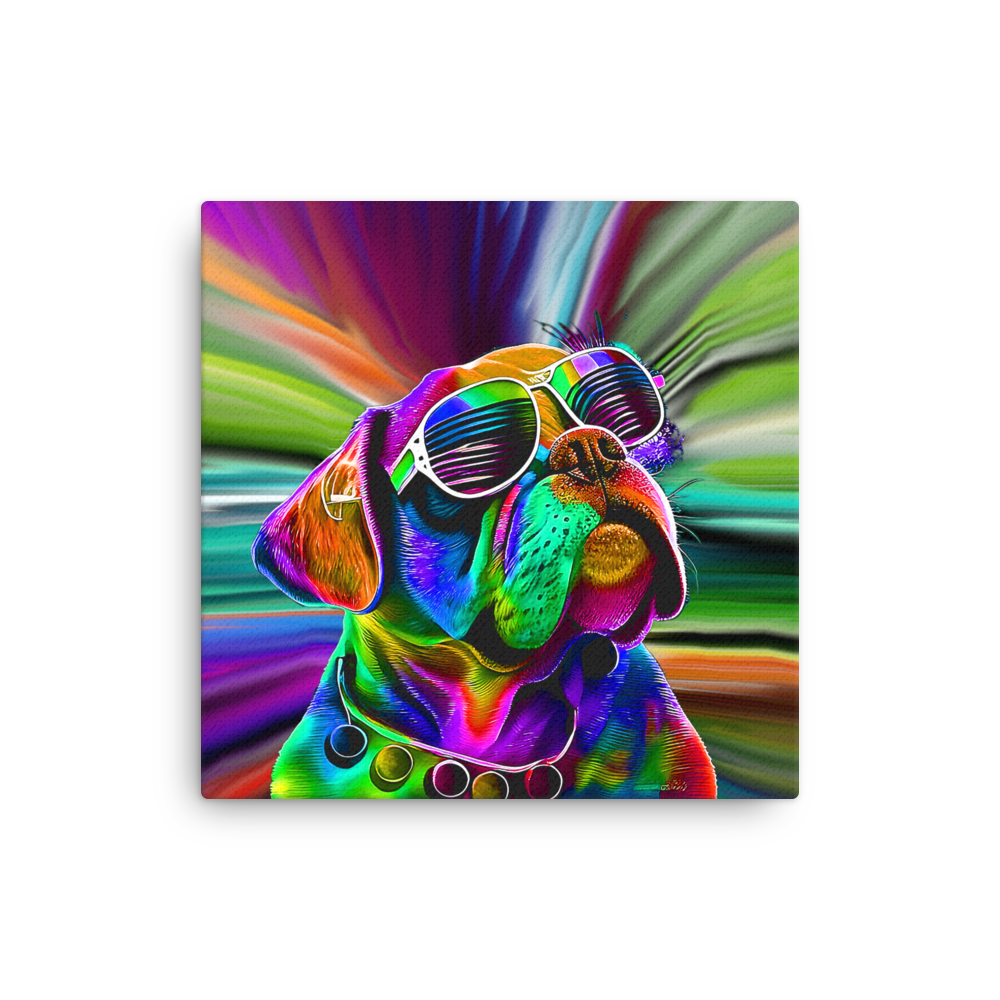 Psychedelic Boxer Canvas