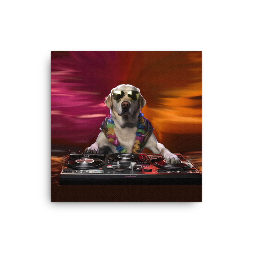 DJ Golden Labrador Canvas