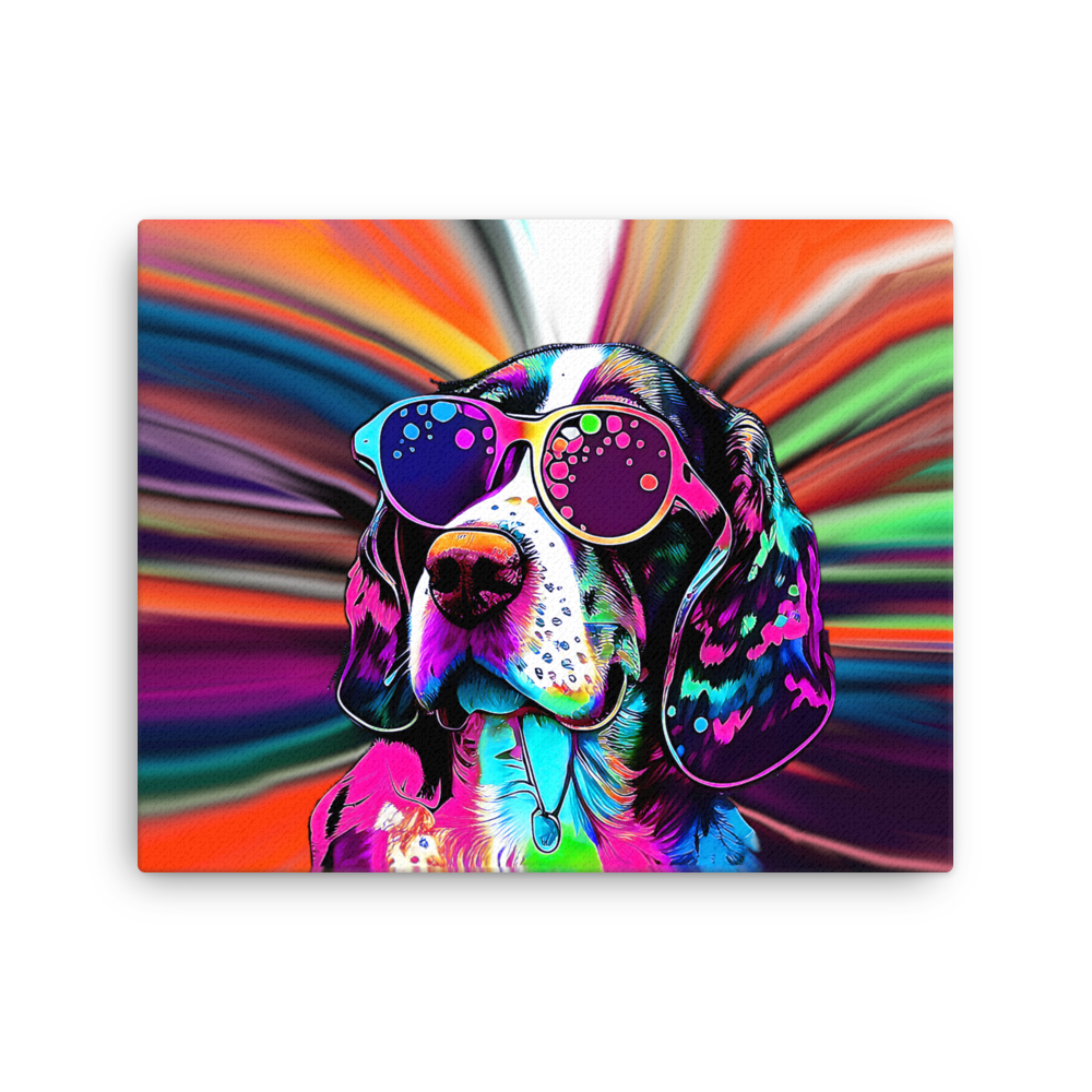 Psychedelic Beagle Canvas