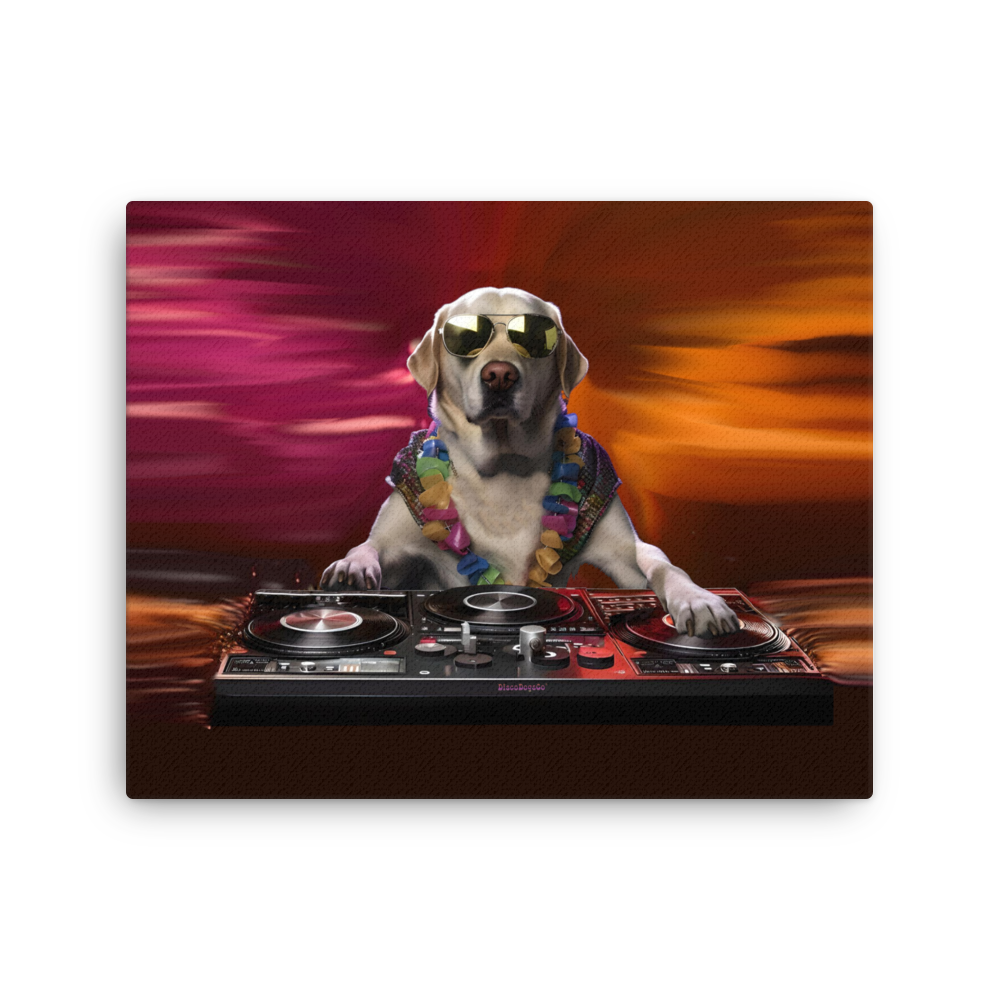 DJ Golden Labrador Canvas