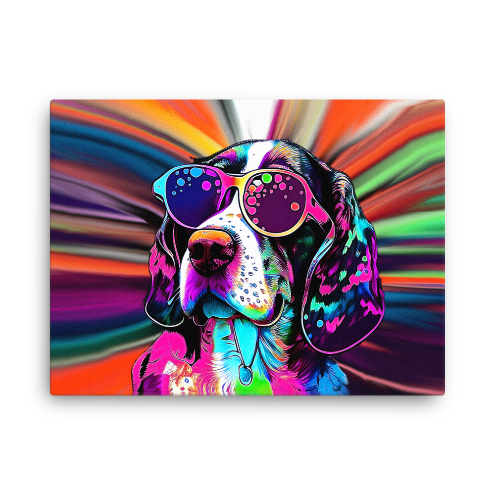 Psychedelic Beagle Canvas