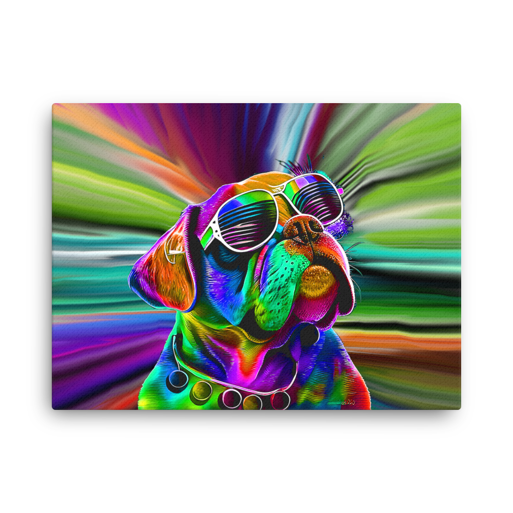 Psychedelic Boxer Canvas