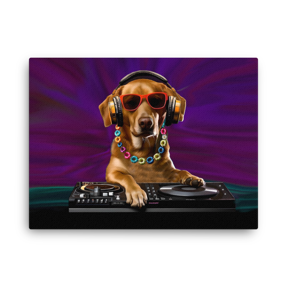 DJ Labrador Canvas