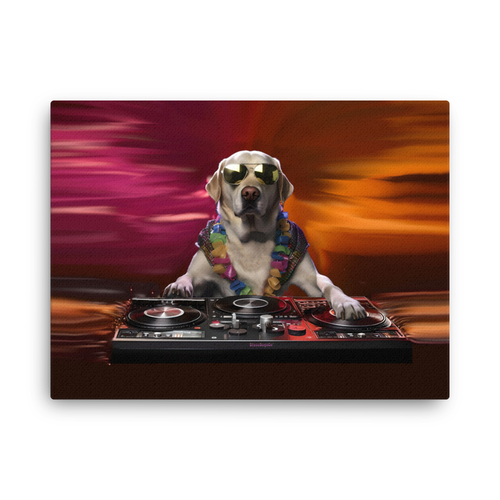 DJ Golden Labrador Canvas