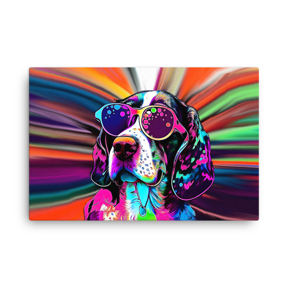 Psychedelic Beagle Canvas