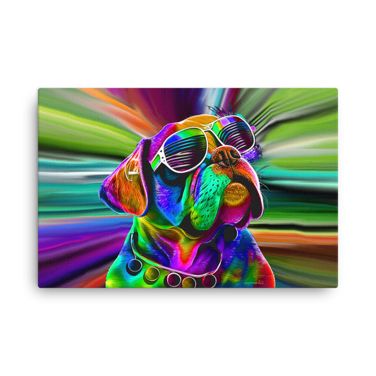 Psychedelic Boxer Canvas