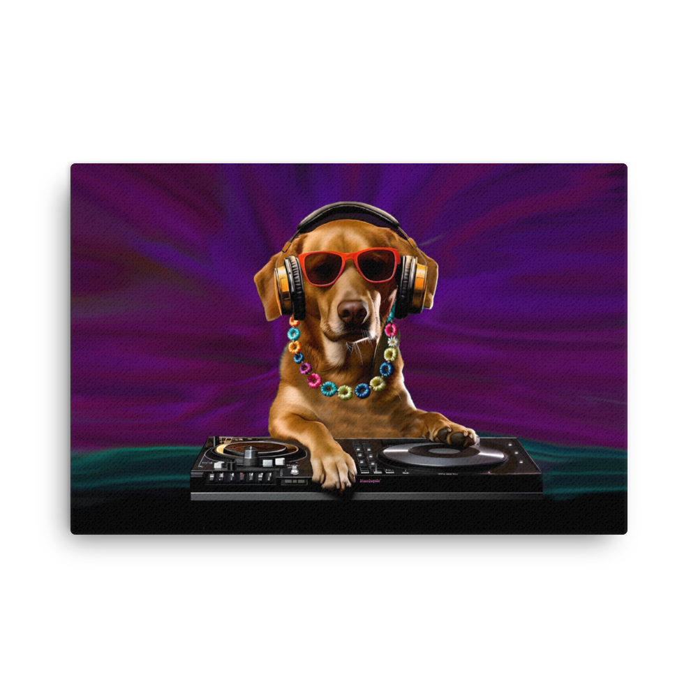 DJ Labrador Canvas