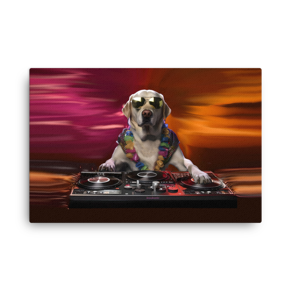 DJ Golden Labrador Canvas