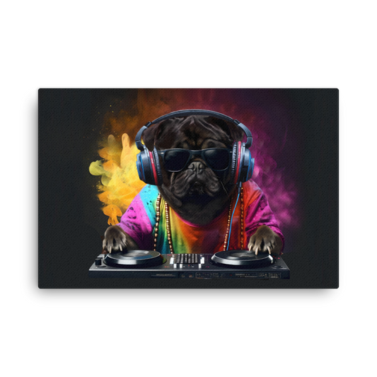 DJ Pug Canvas