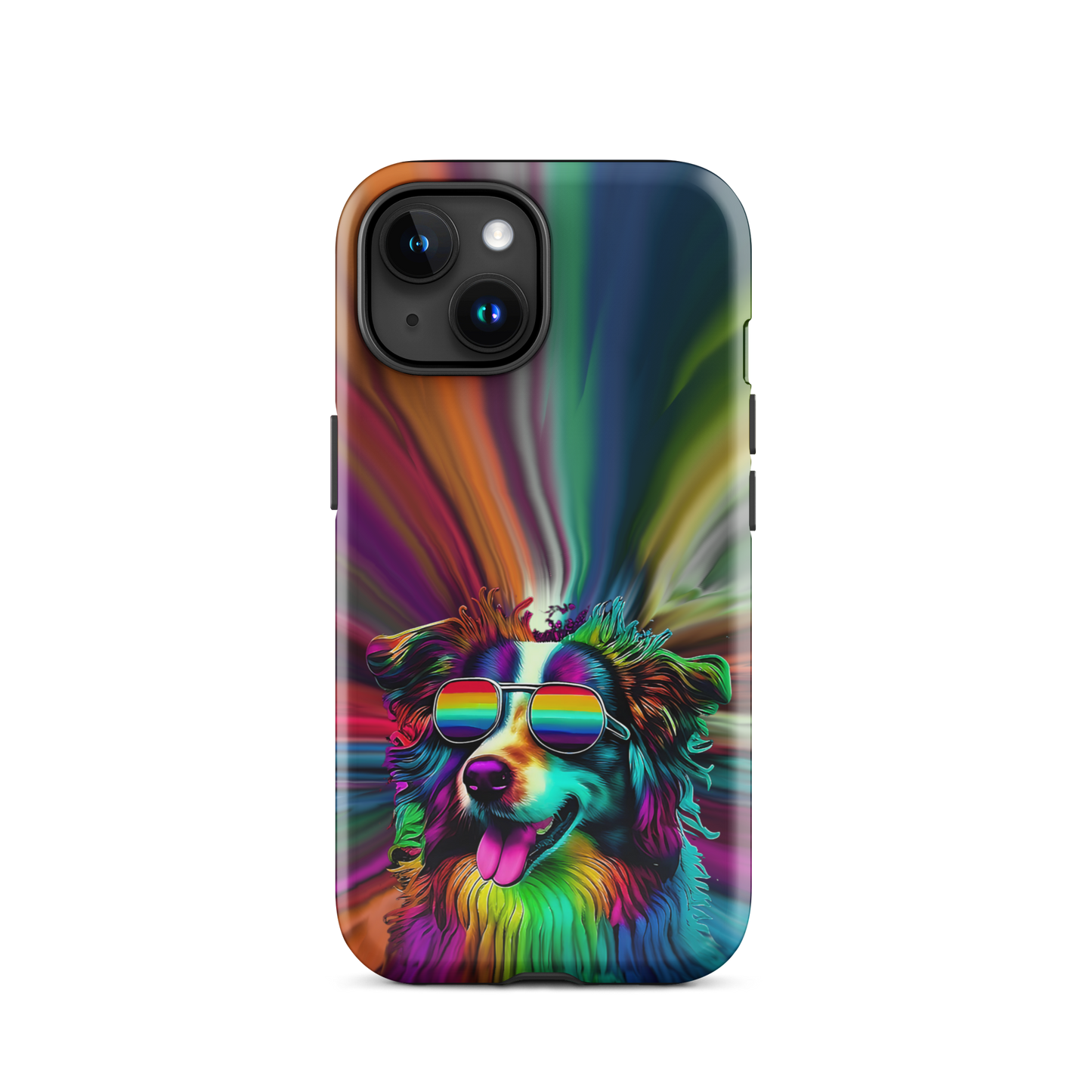 Psychedelic Border Collie iPhone® 15 Case