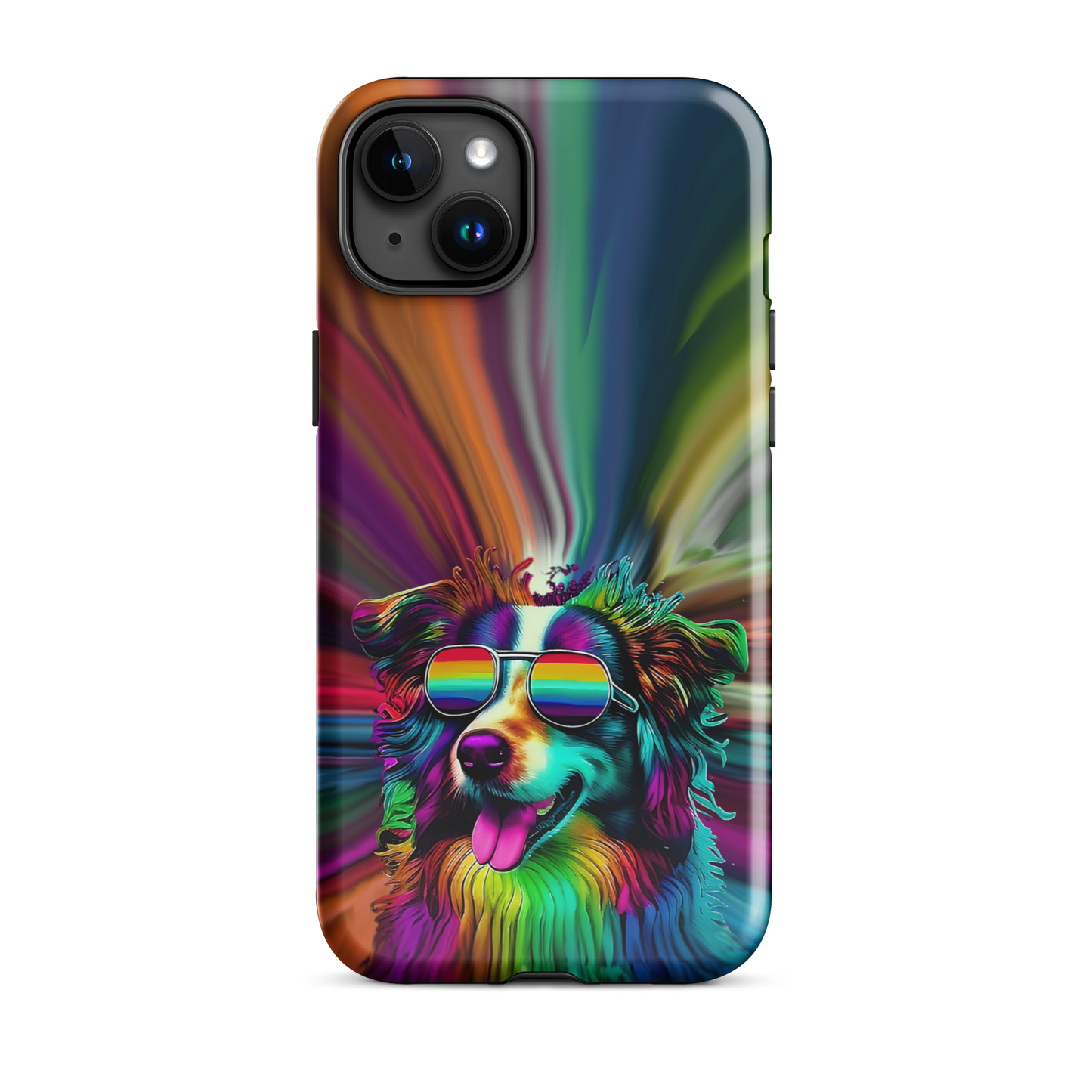 Psychedelic Border Collie iPhone® 15 Case