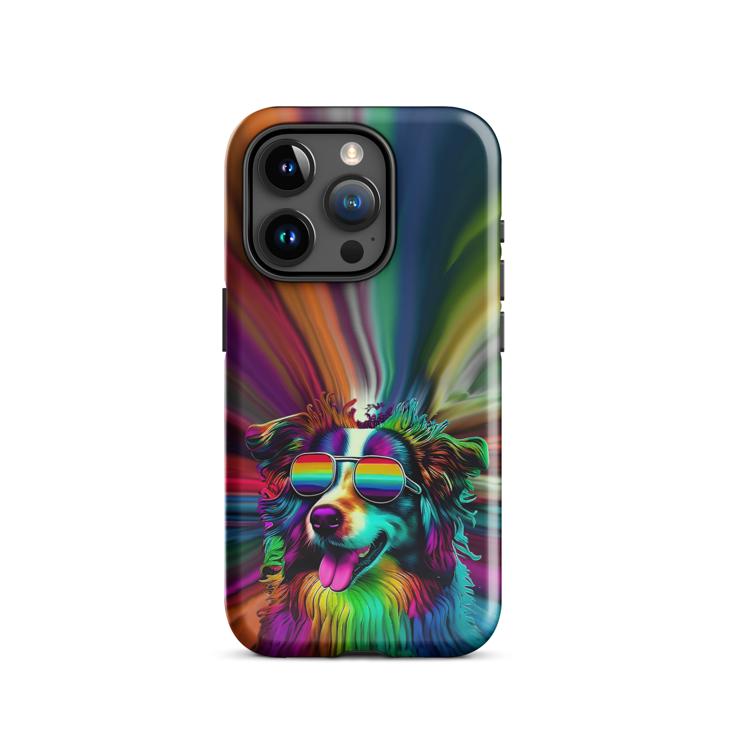 Psychedelic Border Collie iPhone® 15 Case