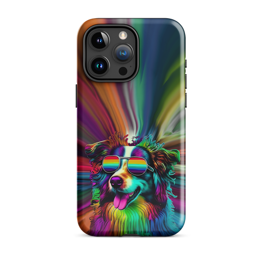 Psychedelic Border Collie iPhone® 15 Case