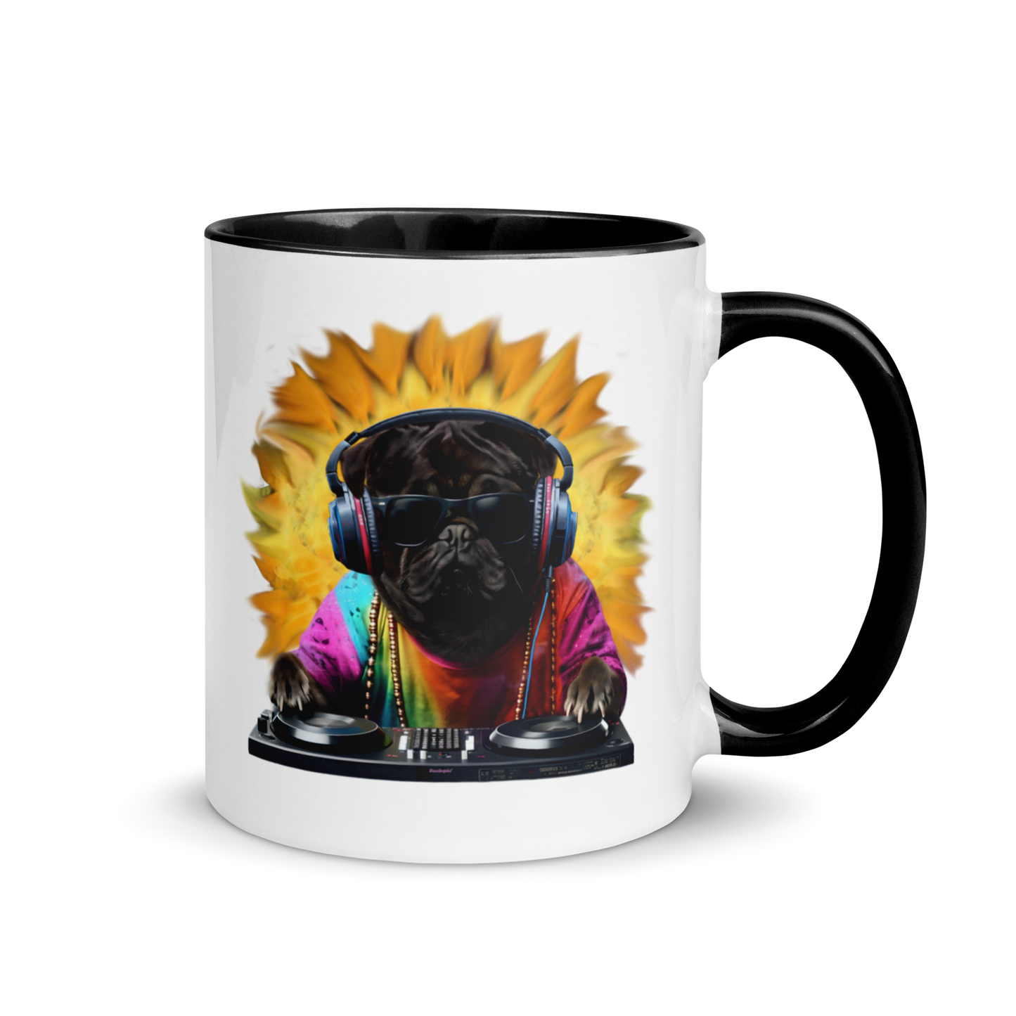 DJ Pug Mug (Colour)