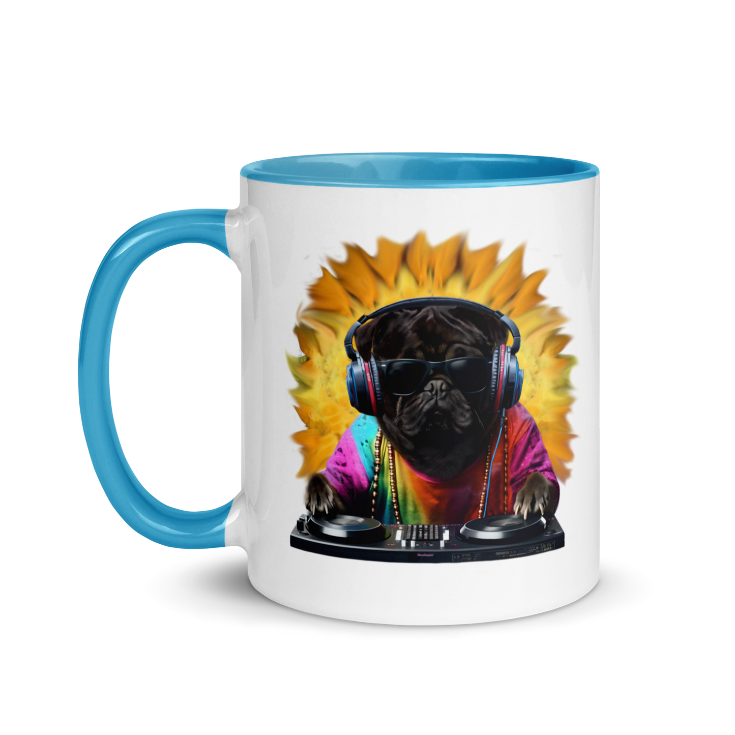 DJ Pug Mug (Colour)