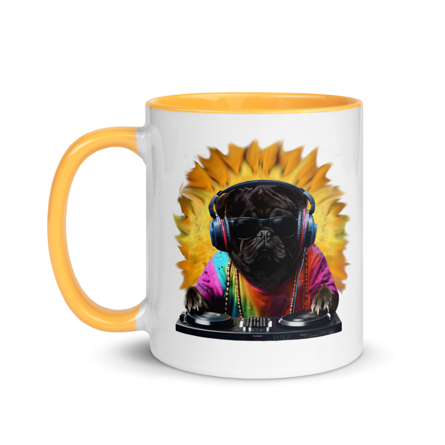 DJ Pug Mug (Colour)