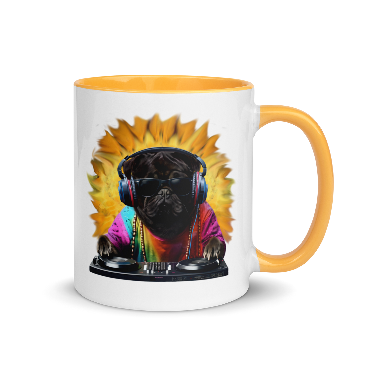 DJ Pug Mug (Colour)