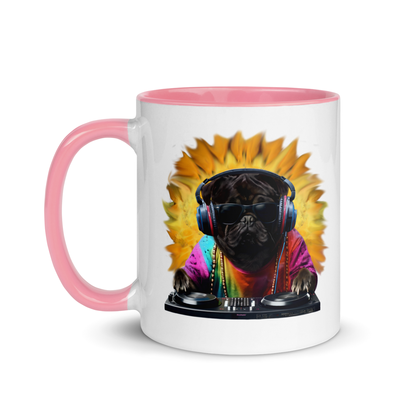 DJ Pug Mug (Colour)