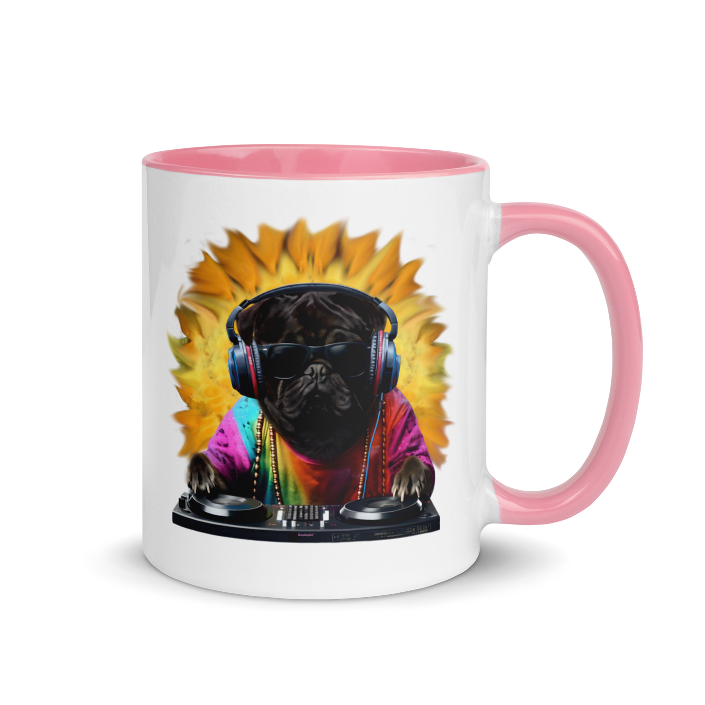 DJ Pug Mug (Colour)