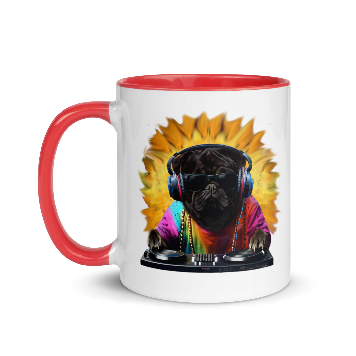 DJ Pug Mug (Colour)